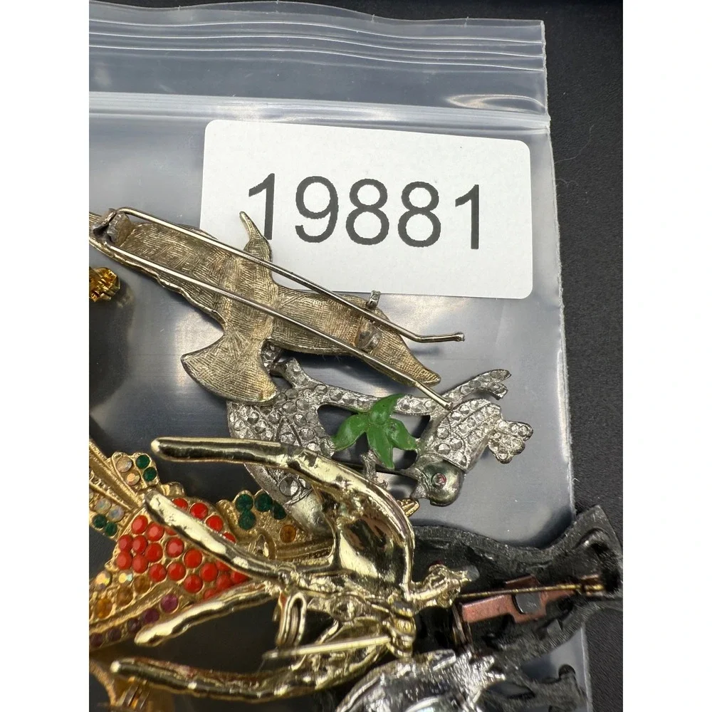 Vintage Bird‎ Brooch Lot Silver Tone